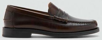 Mango Mocassini mascherina pelle marrone - Uomo - 39 - MANGO MAN