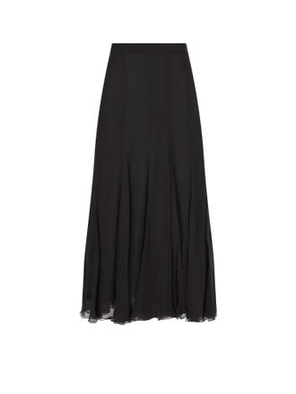 Chloé Long Muslin Silk Skirt-Donna