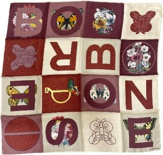 Borbonese Foulard Color Block 90x 90 - Dames - Zijden sjaals - Veelkleurig - ONE Size - Accessoires