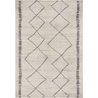 Jonathan Y Designs Zaina Moroccan Beni Souk Area Rug in Cream/gray at Nordstrom, Size 5Ft 0In X 8Ft 0In