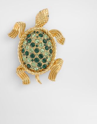Dolce & Gabbana Turtle Brooch - Man Multicolor Metal Onesize