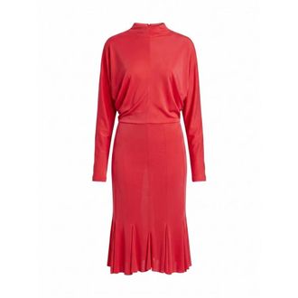 Jacquemus Kleedjes, Dames, Rood, M, Leer, La Robe Losange