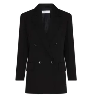 Max Mara Blazers, female, Black, Size: 2XS Double-breasted Jacket
