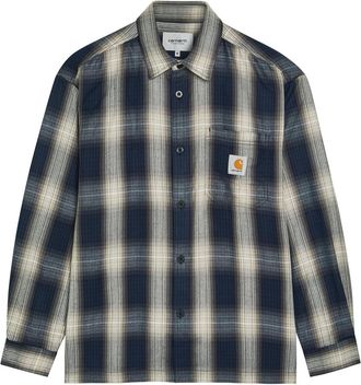 Carhartt Work in Progress Plaid Logo-appliqu&eacute; Woven Shirt - Black - XL