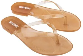 Melissa Harmonic Jelly Flip Flop in Clear Beige at Nordstrom, Size 10