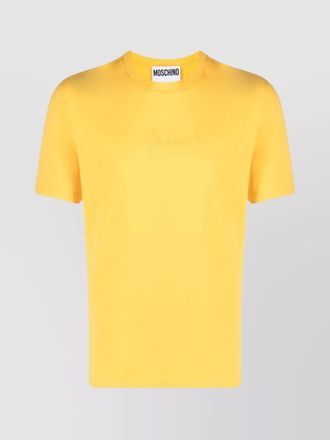 Moschino logo embroidered short sleeve t-shirt
