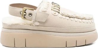 Mou Schoenen, Dames, Beige, 36 EU, Wol, Bounce Clog Back Strap