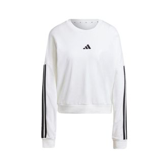 adidas (WMNS) adidas Essentials 3-Stripes French Terry Sweatshirt Asia Sizing White JD5285