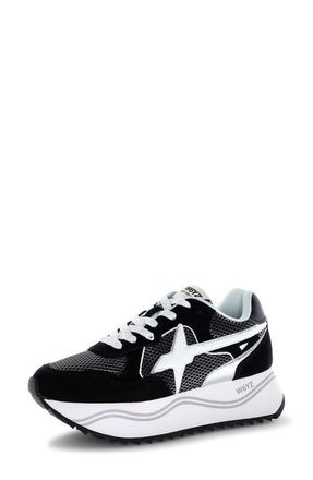 W6YZ Deva Sneaker in Black White at Nordstrom, Size 10Us