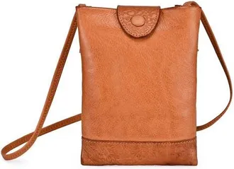 OLD TREND Lily Genuine Leather Structured Convertible Crossbody in Caramel at Nordstrom