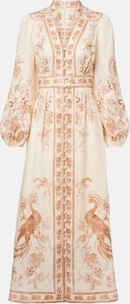 Zimmermann Indra floral linen midi dress