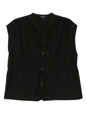 James Perse Mouwloos blouse - Zwart