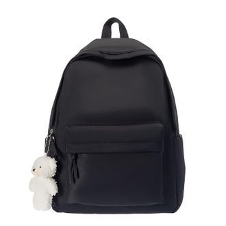 Generic School Bags For Girls,Kawaii Backpack,Kawaii Aesthetic Backpack With Stuffed Bear Pendant Cute Preppy Backpacks Girls Academia School Bookbag Aestheti