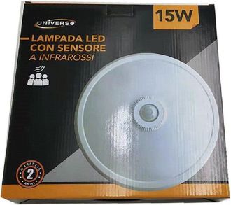 Trade Shop Trade Shop Traesio - Trade Shop - Led Lampada Con Sensor Infrarossi Plafoniera Rotonda 15 Watt Ycb1073b