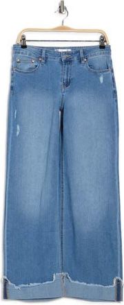 Madden Girl Cuffed Wide Leg Jeans in Medium Wash at Nordstrom Rack, Size 13