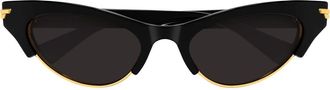 Bottega Veneta BV1431S 54mm Cat Eye Sunglasses in Black at Nordstrom