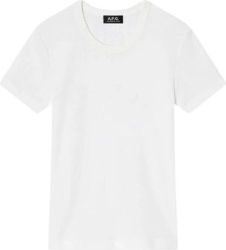 A.P.C. T-shirt Vera - Dames - T-shirts - Wit - M - Katoen - Tops