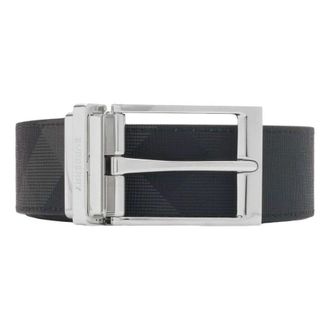 Burberry 26 Reversible Check Belt Black 8064959