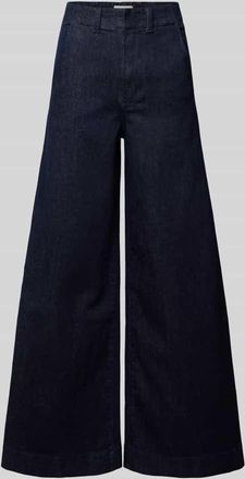 Stefanel Wide Leg Jeans mit Eingrifftaschen in Jeansblau, Gr&ouml;&szlig;e 40