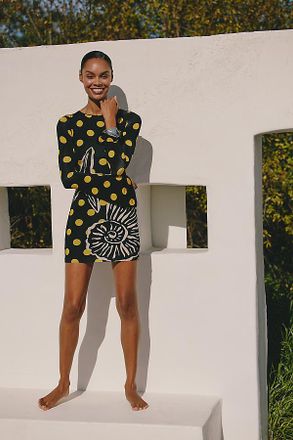 Cala de la Cruz Maisha Long-Sleeve Mini Dress
