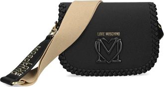 Love Moschino logo-lettering cross body bag - women - Polyurethane - One Size - Black
