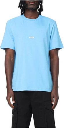 Msgm Msgm, Heren, Tops, Blauw, Maat: XL Katoen