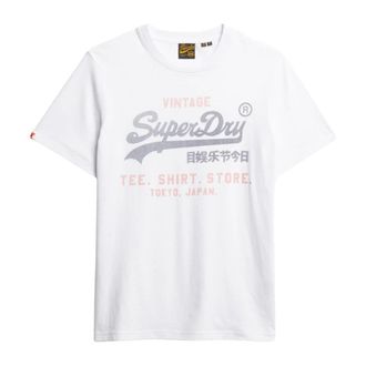 Superdry T-Shirts, male, White, Size: S VL Heritage Relaxed Tee