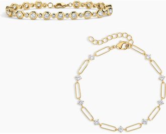 Electric Picks Showgirl Bracelet Set of 2 in Gold at Nordstrom
