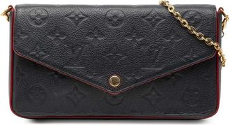 Louis Vuitton Pre-owned Cross Body Bags, female, Blue, Size: ONE SIZE Pre-owned Embossed Leather Wallet