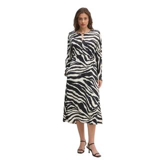 Oui Midi Jurk - Dames - Casual kleedjes - Veelkleurig - S - Kleedjes
