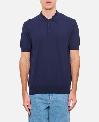 K-Way Navy Blue Button Down Polo Shirt