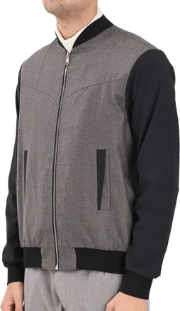 Yes London Two-Tone Short Jacket With Zip Closure And Angled Pockets