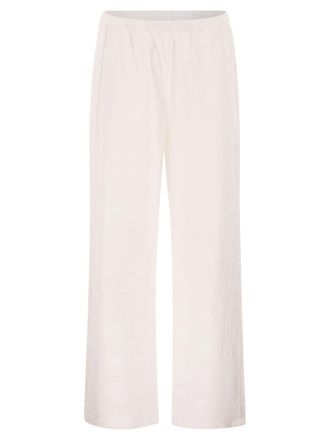 MC2 Saint Barth Broderie Anglaise-Baumwollhose mit weitem Bein