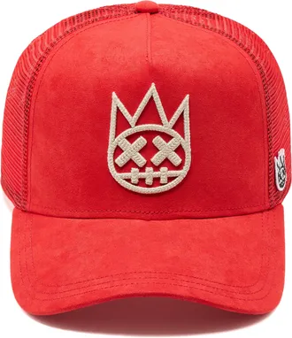 Cult of Individuality Logo Mesh Back Trucker Hat In Racing Red