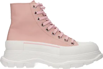 Alexander McQueen Alexander McQueen Stivaletti Donna Tessuto Rosa