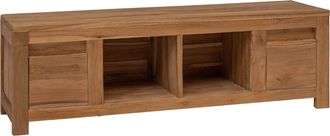 vidaXL Mueble De Tv 110 X 30 X 35 Cm Natural Madera De Teca Maciza Vidaxl