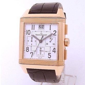 Jaeger-LeCoultre Pre-owned Jaeger LeCoultre Reverso Squadra Chronograph Gmt Automatic Silver Dial Mens Watch Q7012420
