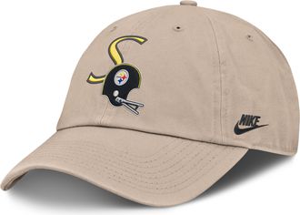 Nike Pittsburgh Steelers Rewind Club Nike Mens NFL Adjustable Hat in Brown | NF0205Y7LV-RCU