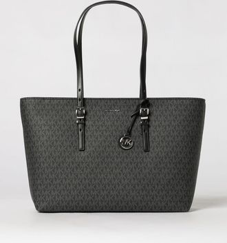 Michael Kors Borsa Quinn in cotone spalmato a grana con monogram MK stampato