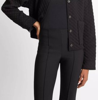 Vince Quilted Collared Jacket In Black