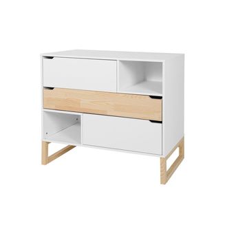 OEM Commode 3 Tiroirs Bellamy Juliette Blanc Et Bois