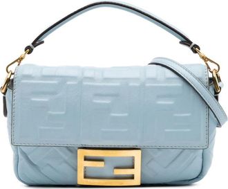 Fendi Pre-owned Handbags, female, Blue, Size: ONE SIZE Pre-owned Leather Bag