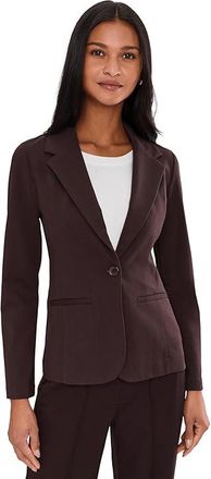 Liverpool L.A. Super Stretch Ponte Fitted Blazer Womens Jacket Java : LG, Elastane/Nylon/Viscose