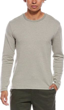 Vince Striped Double Knit Crewneck Sweatshirt