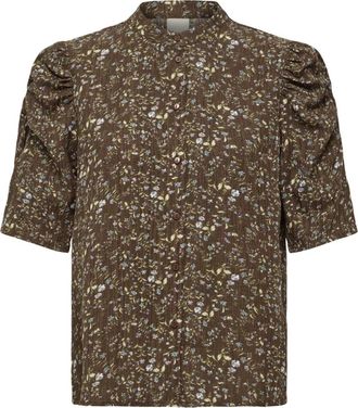 Ichi Ichi, Overhemden, Dames, Bruin, L, Sami Blouse