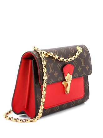 Louis Vuitton Victoire Handbag Monogram Canvas and Leather shoulder bag - women - Calf Leather/Leather - One Size - Brown