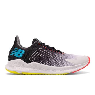 New Balance Mens Fuel Cell Propel V1 Running Shoe In White, Black, And Light Blue