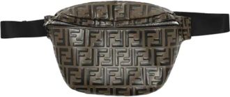 Fendi Pre-owned Leather fendi-bags - Heren - Vintage Heuptassen - Bruin - ONE Size - Leer - Vintage
