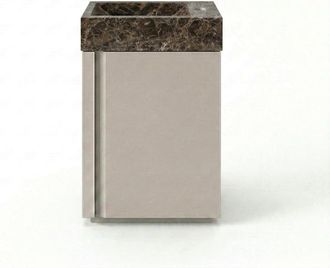 Saniclass Chaci Toiletmeubelset - 40x65cm - 1 deur - 1 kraangat - rechts - fontein dark emporador - mat cotton (beige)