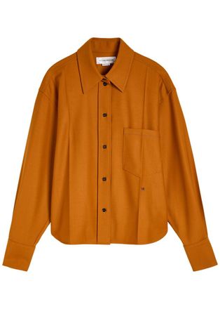 Victoria Beckham Twill Shirt - Bronze - 14 (UK14 / L)